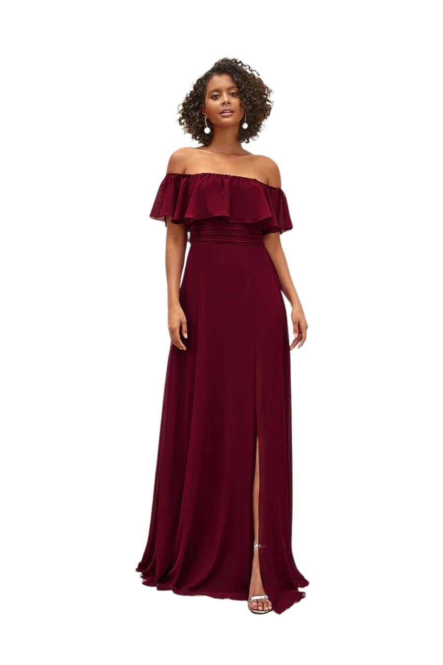 Long Formal Bridesmaids Off Shoulder Prom Dress | DressOutlet for $92.99 –  The Dress Outlet